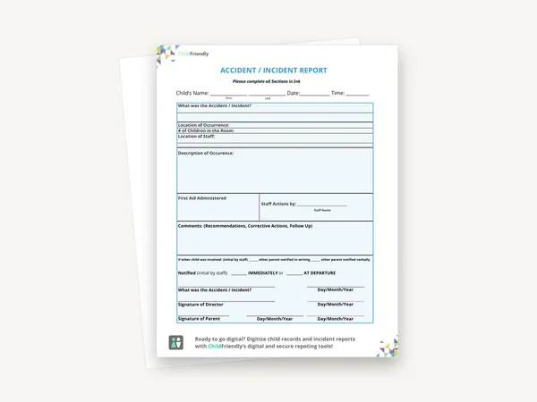 Preview of the Accident / Incident Form