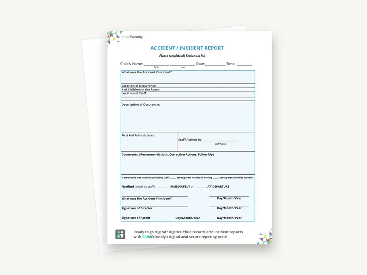 Preview of the Accident / Incident Form