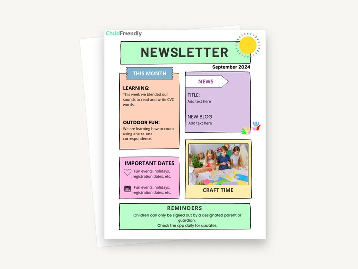 Preview of the Center Newsletter Template