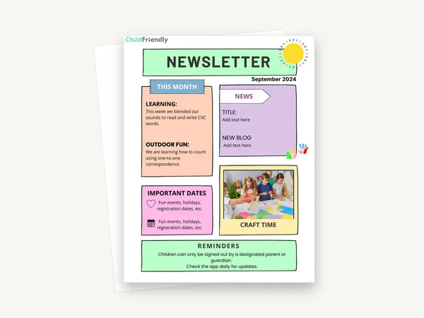 Preview of the Center Newsletter Template