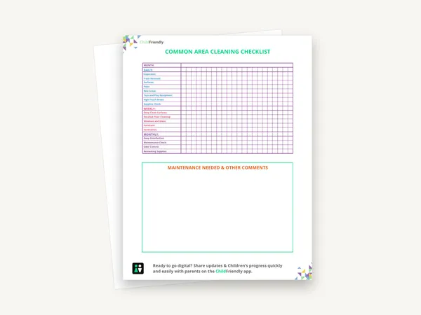 Preview of the Common Area Cleaning Checklist