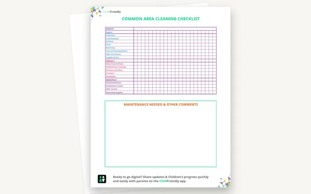 Preview of the Common Area Cleaning Checklist