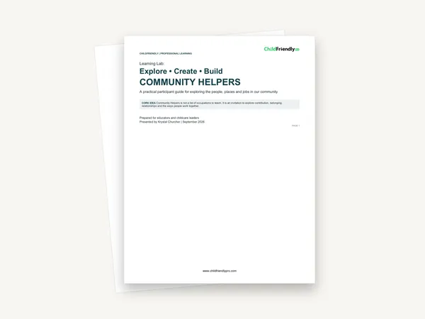 Preview of the Community Helpers Learning Lab Guide