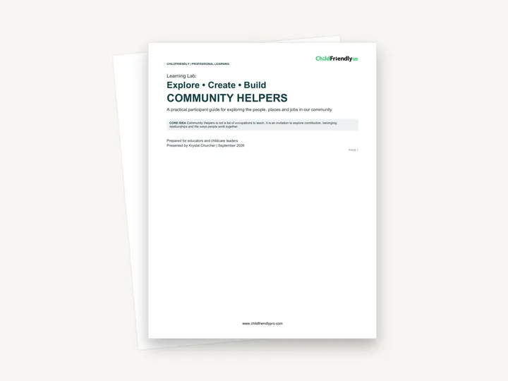 Preview of the Community Helpers Learning Lab Guide