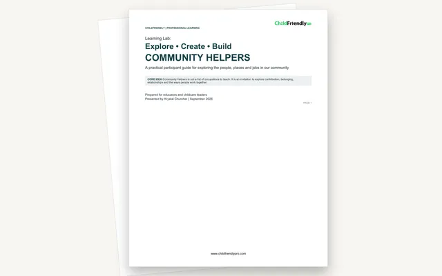 Preview of the Community Helpers Learning Lab Guide