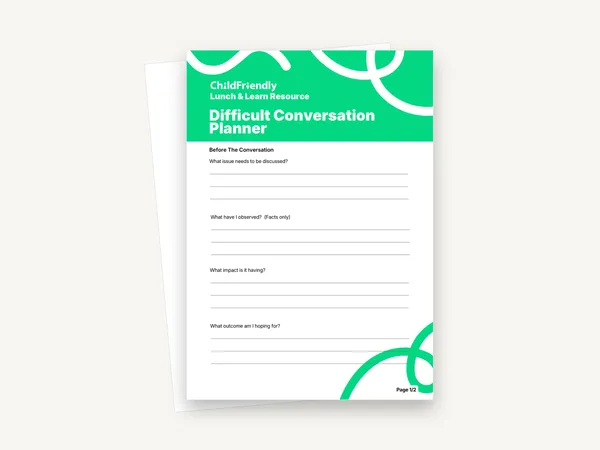Preview of the Difficult Conversation Planner