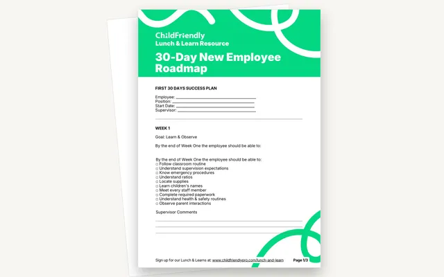 Preview of the First 30 Days: New Staff Resources