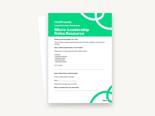 Preview of the Micro-Leadership Roles Resource