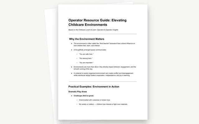 Preview of the Operator Resource Guide