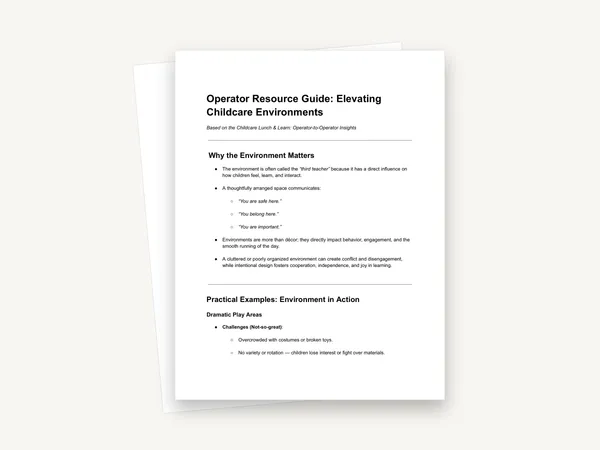 Preview of the Operator Resource Guide