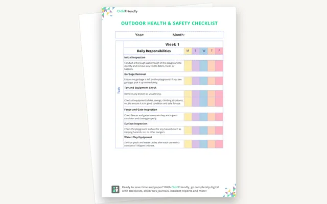 Preview of the Outdoor Health & Safety Checklist