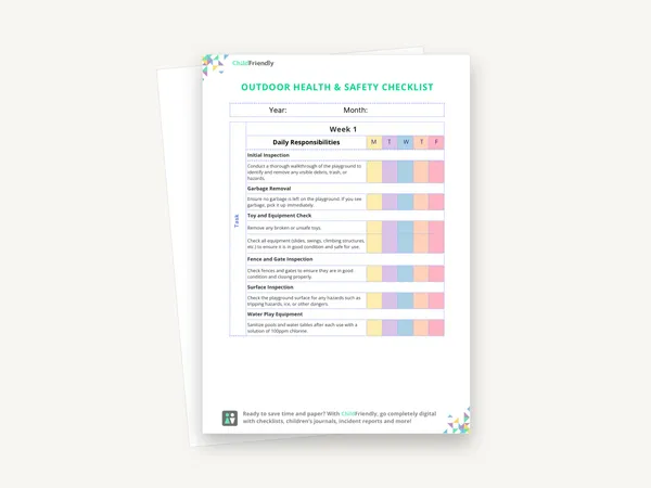 Preview of the Outdoor Health & Safety Checklist