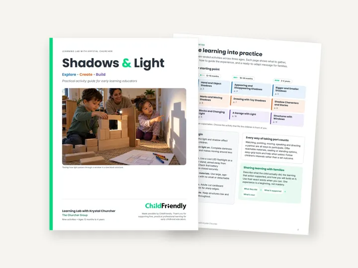 Preview of the Shadows & Light: Explore, Create, Build Activity Guide