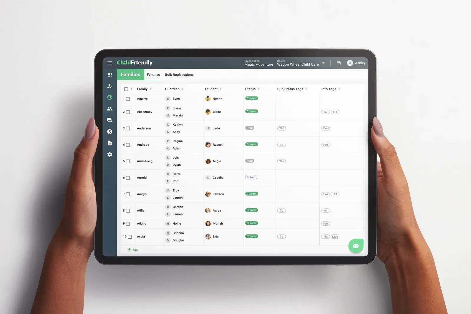 Digital daycare enrollment software