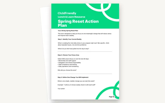 Preview of the Spring Reset Action Plan