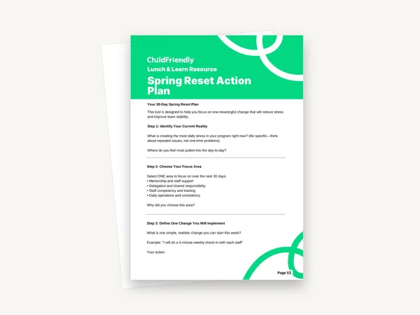 Preview of the Spring Reset Action Plan