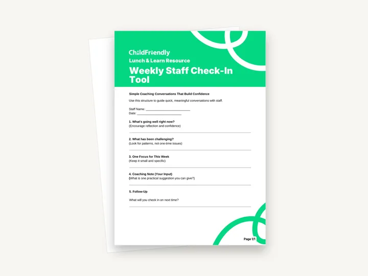 Preview of the Weekly Staff Check-In Tool
