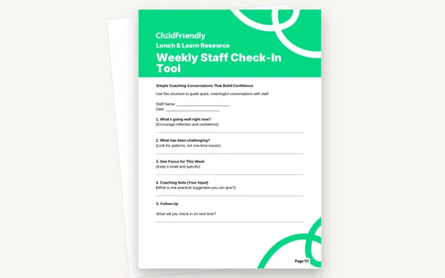 Preview of the Weekly Staff Check-In Tool